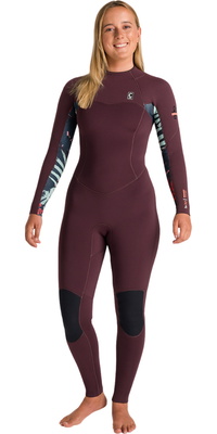 2026 C-Skins Frauen NuWave Solace 3/2mm Rückenreißverschluss Neoprenanzug C-NSO32WBZ - Rust / Rust X