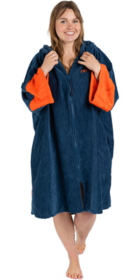 2026 Dryrobe Handtuch-Bademantel Mit Kapuze Und Reißverschluss Für Erwachsene FZORGTWLDSB - Deep Sea Blue