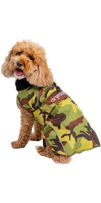 2026 Dryrobe Dog Coat V3DRDC - Green Camo / Black
