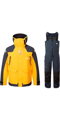 2026 Gill Männer OS2 Offshore-Jacke Und Hose Segelanzug GMOOJATCSGN  Goldfusion / Navy