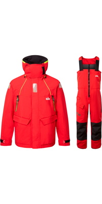 2026 Gill M&auml;nner OS2 Offshore-Jacke Und -Hose Segelanzug GMOOJATCSR - Red