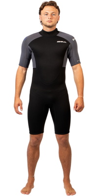 2026 Gul Männer Response Natur 3/2mm Rückenreißverschluss Shorty Neoprenanzug RE3319-BKGY - Black / Grey