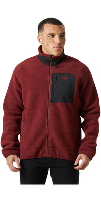 2025 Helly Hansen Männer Panorama Pile Fleece Block Jacket 49460 - Mars Red