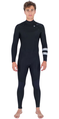 2026 Hurley Männer Advant 3/2mm Brustreißverschluss Neoprenanzug MFS0013322 - Black