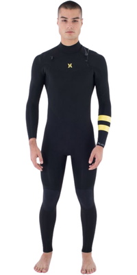 2025 Hurley Männer Plus Nic II 3/2mm Brustreißverschluss Neoprenanzug MFS0014312 - Black