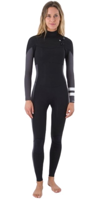 2026 Hurley Frauen Advant 3/2mm Brustreißverschluss Neoprenanzug WFS0013302 - Black