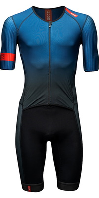 2025 HUUB Männer Pro Aero Open Zip Tri Suit 4882PROOZSSTS - Blue / Black