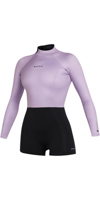 2025 Mystic Frauen Lunar Langarm 2/2mm Rückenreißverschluss Shorty Neoprenanzug 35000.240111 - Pink Purple