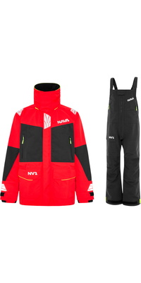 2026 Nava Performance Männer NV2 Jacke & Hose Segelanzug NAVAJATCS  Rot / Black