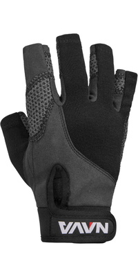 2026 Nava Performance Nava Prestige Kurzfinger-Segelhandschuhe NAVAPGSF01 - Black
