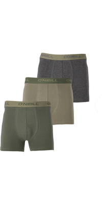 2025 O'Neill M&auml;nner Boxershorts Uni 3-Pack 900003 - Green / Anthrazit Mel