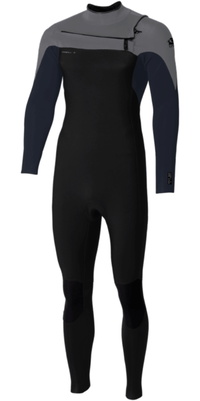 2026 ONeill Männer Epic 4/3mm Brustreißverschluss Neoprenanzug 5647 - Black / Slate / Smoke