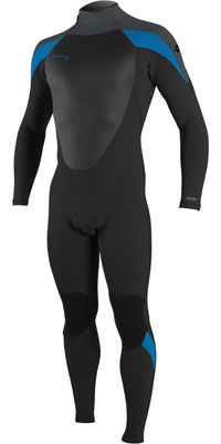 2026 ONeill Mens Epic 5/4mm Back Zip Wetsuit 4217B - Black / Graphite / Bali Blue