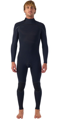 2026 ONeill Männer Hyperfreak Fire 4/3+mm Rückenreißverschluss Neoprenanzug 5663 - Black / Black