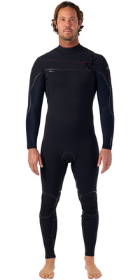 2026 ONeill Männer Hyperfreak Fire 4/3+mm Brustreißverschluss Neoprenanzug 5661 - Black / Black
