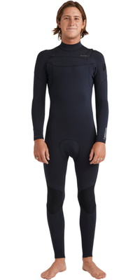 2026 Quiksilver Männer Everyday Sessions 4/3mm Brustreißverschluss Neoprenanzug 25AW213512 - Black