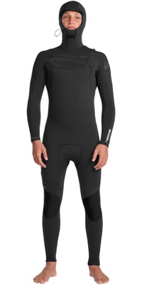 2025 Quiksilver Männer Everyday Sessions 5/4/3mm Brustreißverschluss Mit Kapuze Neoprenanzug 25AW203504 - Black
