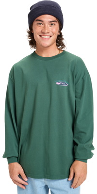 2025 Quiksilver Männer HW Hollow Coves Langarm Tee EQYZT08202 - Trekking Green