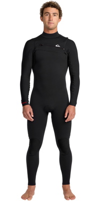 2026 Quiksilver Männer Highline 4/3mm Brustreißverschluss Neoprenanzug 25AW213501 - Black