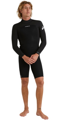 2026 Quiksilver M&auml;nner Prologue 2/2mm Lang&auml;rmel R&uuml;ckenrei&szlig;verschluss Neoprenanzug EQYW403024 - Black