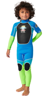 2026 Rip Curl Groms Omega 1.5mm Back Zip Easy On / Off Wetsuit 002TSP - Blue
