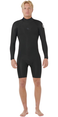 2026 Rip Curl Männer Dawn Patrol 2mm Rückenreißverschluss Langärmel Frühlingsanzug Neoprenanzug 11SMSP - Black