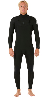 2026 Rip Curl Mens Dawn Patrol 3/2mm Chest Zip Wetsuit 16RMFS - Black