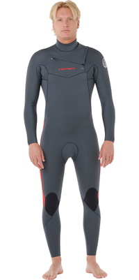2026 Rip Curl Männer Dawn Patrol Pro 4/3mm Brustreißverschluss Neoprenanzug 16WMFS - Red