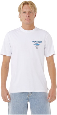2026 Rip Curl Mens Fade Out Icon Tee 0CAMTE - White