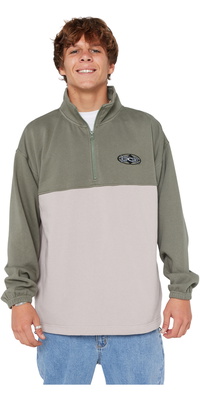 2025 Rip Curl Männer Heritage Oval 1/4 Zip Crew 09XMFL - Cactus Green