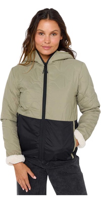 2025 Rip Curl Frauen Anti-Series Anoeta Stepp-Pufferjacke 03DWJA - Olive