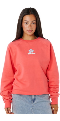 2025 Rip Curl Womens Luxe Surf Raglan Relaxed Crew 0ARWFL - Watermelon