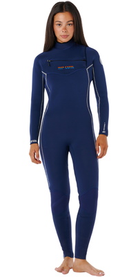 2025 Rip Curl Frauen Steph Gilmore Dawn Patrol 3/2mm Brustreißverschluss Neoprenanzug 16YWFS - Navy