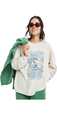 2025 Roxy Frauen Eastside Midweight Langarm-T-Shirt ERJKT04357 - Parchment