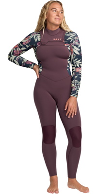 2026 Roxy Frauen Swell Natural 4/3mm Brustreißverschluss Neoprenanzug 26BW213509 - Black Multi