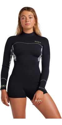 2026 Roxy Womens Swell Series 2mm Long Sleeve Back Zip Springsuit Wetsuit ERJW403054 - Egret Mo Rockin Vibes