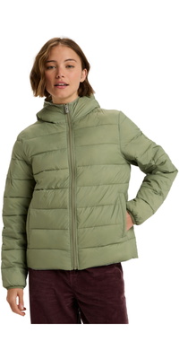 2025 Roxy Frauen Wind Bliss Hooded Lightweight Packable Padded Jacket ERJJK03691 - Oil Green