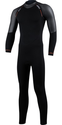 2026 ZONE3 Mens Active-Flex Swim Wetsuit WS25MACTF101 - Black / Orange