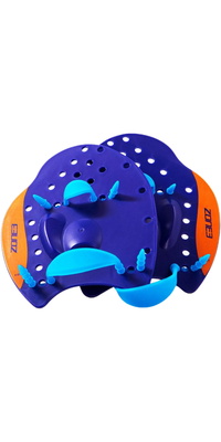 2026 ZONE3 Power Stroke Schwimmen Hand Paddles SA18CPAD - Blue / Rot