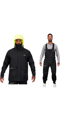 2026 Zhik Männer OFS600 Offshore-Segeljacke & OFS700 Segelhose Segelanzug ZMOFS600JASCS - Black