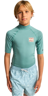 2026 Billabong Junior Neuauflage: Kurzarm-Lycra-Weste EBBWR03009 - Sea Green