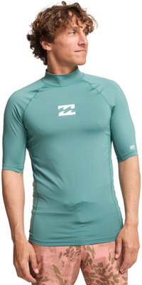 2026 Billabong MÃ¤nner Waves All Day Kurzarm-Lycra-Weste EBYWR00101 - Sea Green