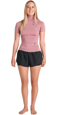 2026 C-Skins Frauen Nuwave Rash X Kurzarm-Weste C-NLYSSWT  Rose / Lime