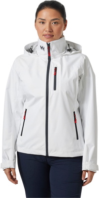 2026 Helly Hansen Frauen Crew Hooded Sailing Jacket 2.0 34448 - White