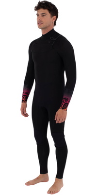 2026 Hurley Männer Air Bubblee Degrade 3/2mm Brustreißverschluss Neoprenanzug MFSTL13312 - Black Bubble