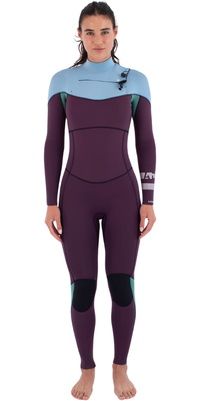 2026 Hurley Frauen Advant 4/3mm Brustrei&szlig;verschluss Neoprenanzug WFS0013403 - Bonnie Blue