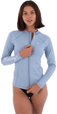 2026 Hurley Frauen Long Sleeve Zip Lycra Vest WLEU00003 - Spring Breeze