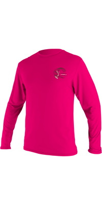 2026 ONeill Junior Basic Skins Long Sleeve Sun Shirt 5711G - Watermelon