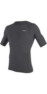 2026 ONeill Mens Basic Skins Short Sleeve Rash Vest 5713 - Graphite