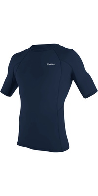 2026 ONeill Mens Basic Skins Short Sleeve Rash Vest 5713 - Navy
